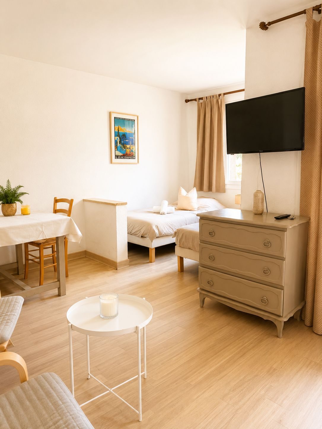 Studio 3 du Clos des Oliviers — RDC 30m² avec terrasse et accès direct au jardin, idéal curiste avec animal de compagnie